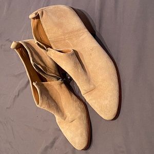 Nude Suede J Crew Booties